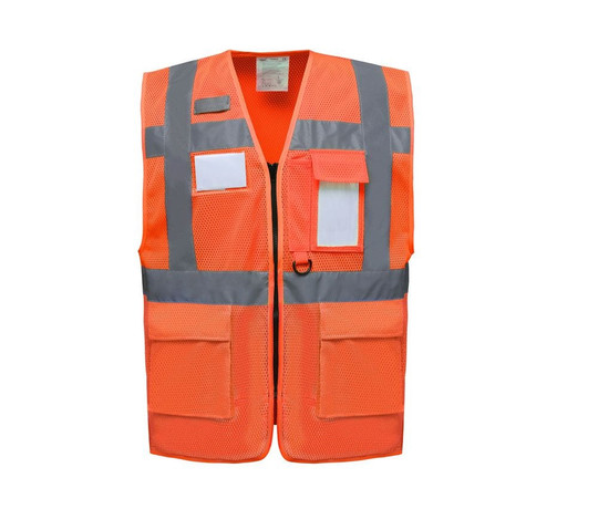 YOKO YK820 - HI-VIS TOP COOL RECYCLED OPEN MESH EXECUTIVE WAISTCOAT