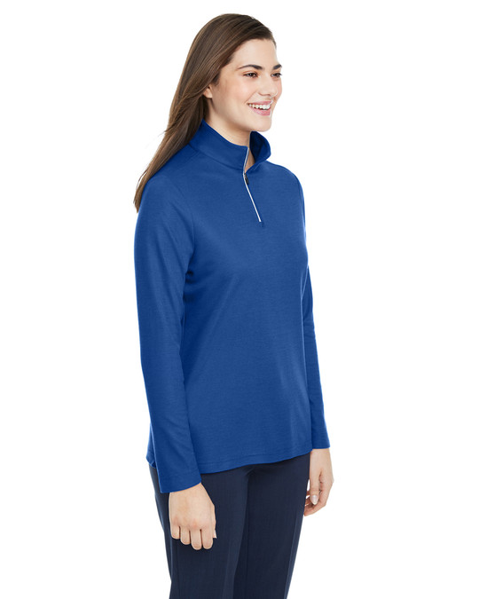 Core 365 CE405W - Veste de sport Fusion ChromaSoft Pique Quarter-Zip pour dames