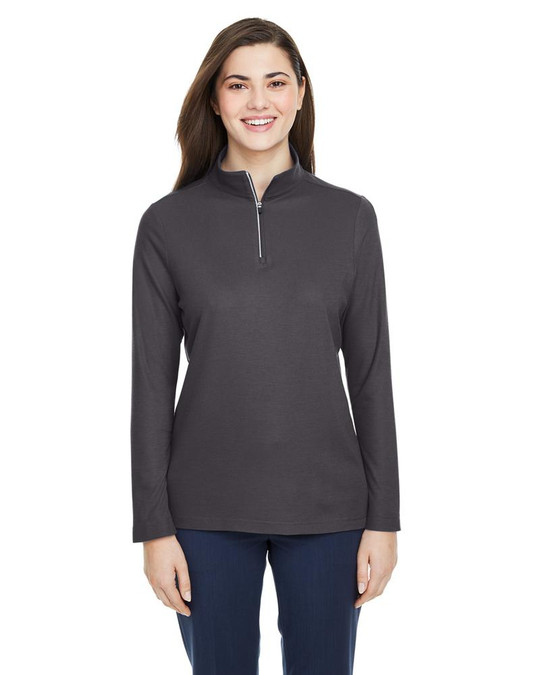 Core 365 CE405W - Veste de sport Fusion ChromaSoft Pique Quarter-Zip pour dames