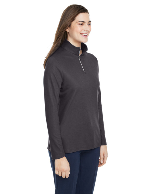 Core 365 CE405W - Veste de sport Fusion ChromaSoft Pique Quarter-Zip pour dames