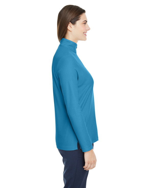 Core 365 CE405W - Ladies Fusion ChromaSoft Pique Quarter-Zip