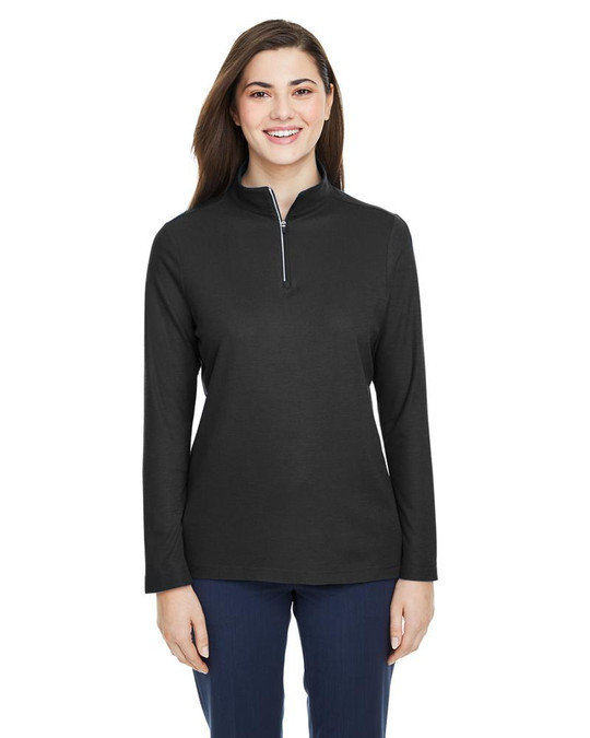 Core 365 CE405W - Veste de sport Fusion ChromaSoft Pique Quarter-Zip pour dames