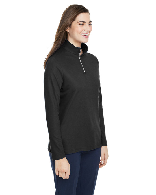 Core 365 CE405W - Veste de sport Fusion ChromaSoft Pique Quarter-Zip pour dames
