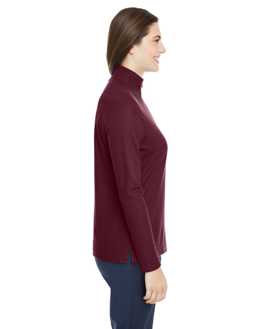 Core 365 CE405W - Veste de sport Fusion ChromaSoft Pique Quarter-Zip pour dames