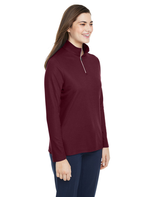 Core 365 CE405W - Veste de sport Fusion ChromaSoft Pique Quarter-Zip pour dames