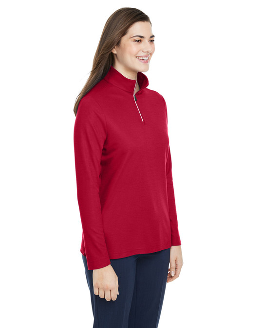Core 365 CE405W - Veste de sport Fusion ChromaSoft Pique Quarter-Zip pour dames