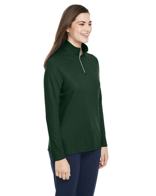 Core 365 CE405W - Veste de sport Fusion ChromaSoft Pique Quarter-Zip pour dames