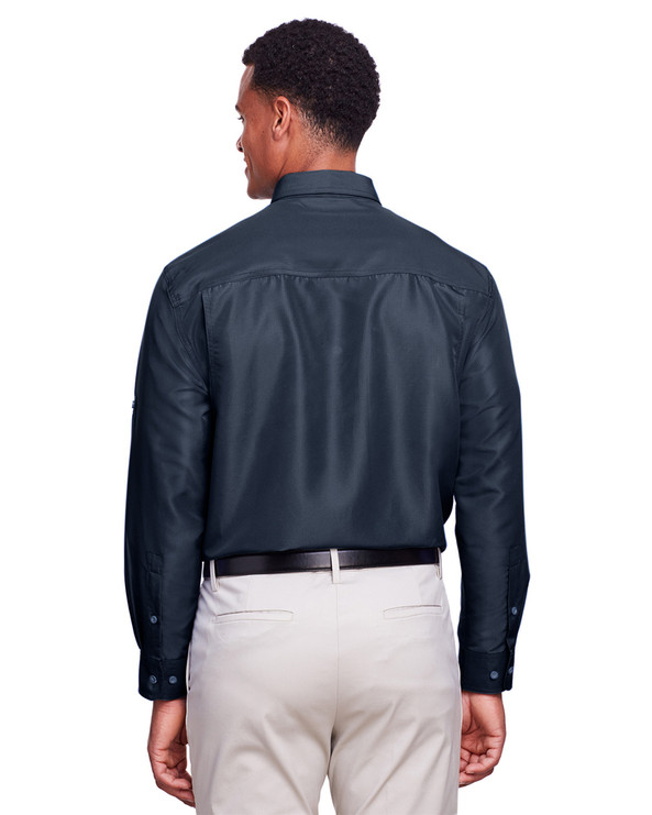 Harriton M580L - Chemise d'état-major de performance à manches longues Key West pour hommes
