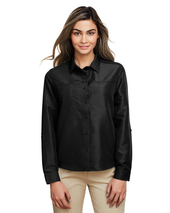 Harriton M580LW - Ladies Key West Long-Sleeve Performance Staff Shirt