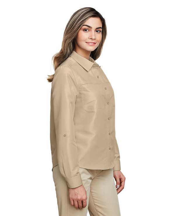 Harriton M580LW - Ladies Key West Long-Sleeve Performance Staff Shirt