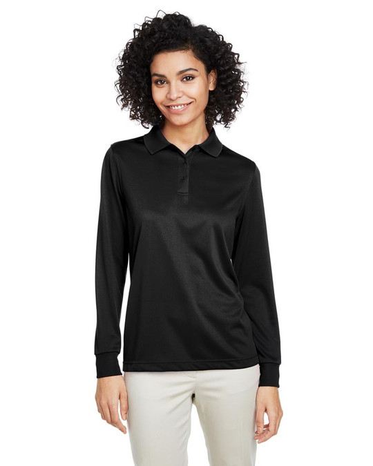 Harriton M348LW - Polo à manches longues Advantage Snag Protection Plus IL pour dames