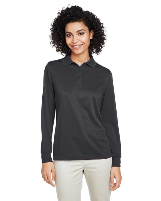 Harriton M348LW - Polo à manches longues Advantage Snag Protection Plus IL pour dames