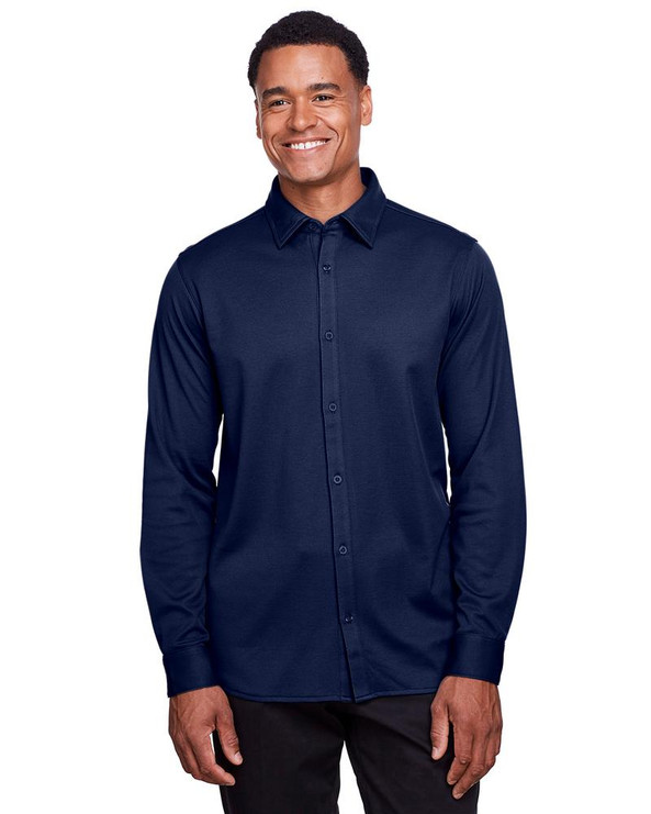 Devon & Jones DG20Z - Men's CrownLux Performance Plaited Button-Down Shirt