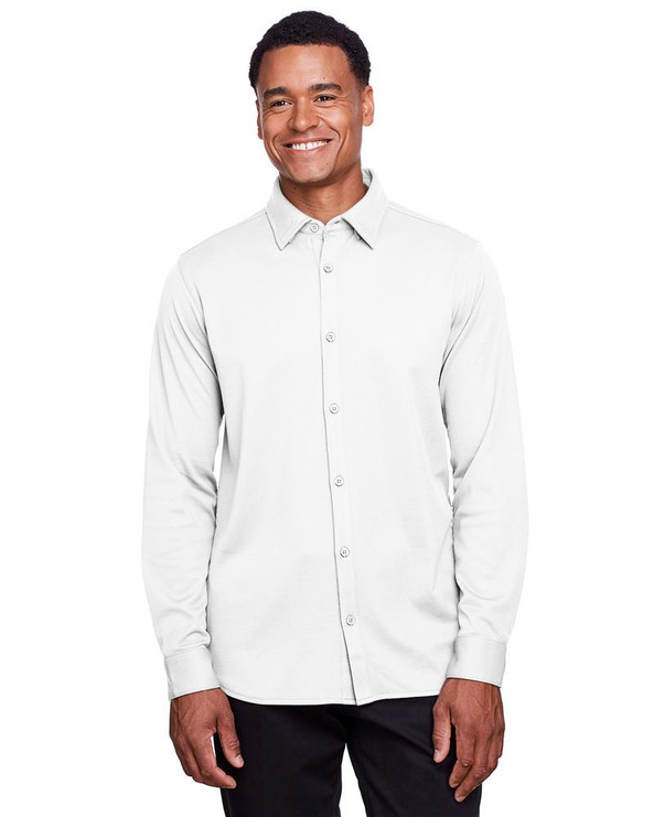 Devon & Jones DG20Z - Men's CrownLux Performance Plaited Button-Down Shirt