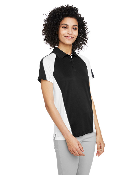 Harriton M385W - Ladies Advantage Snag Protection Plus IL Colorblock Polo