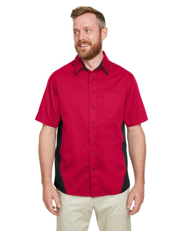 Harriton M586T - Men's Tall Flash IL Colorblock Short Sleeve Shirt