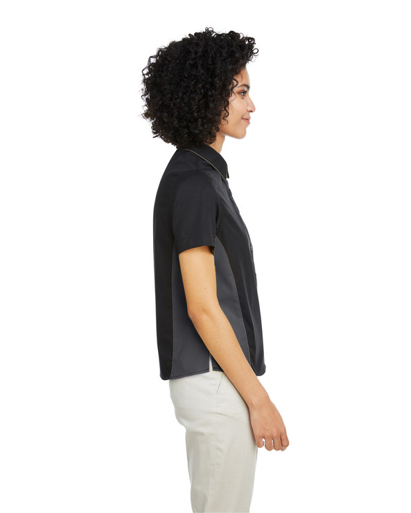 Harriton M586W - Ladies Flash IL Colorblock Short Sleeve Shirt