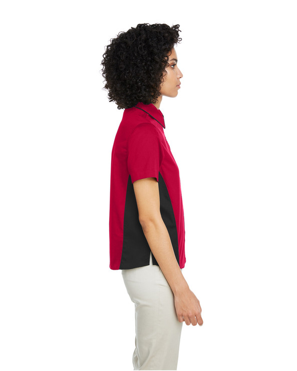 Harriton M586W - Ladies Flash IL Colorblock Short Sleeve Shirt