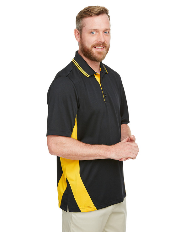 Harriton M386 - Men's Flash Snag Protection Plus IL Colorblock Polo