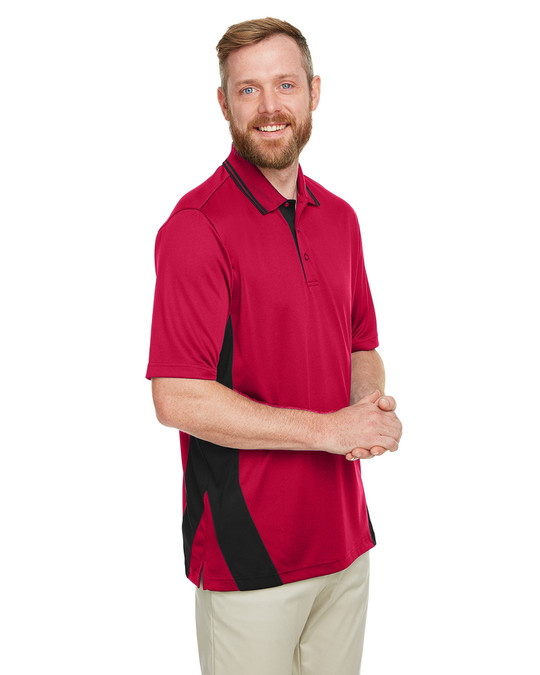Harriton M386 - Polo hommes Flash Snag Protection Plus IL Colorblock