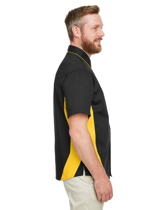 Harriton M586 - Chemise à manches courtes Flash IL Colorblock pour hommes