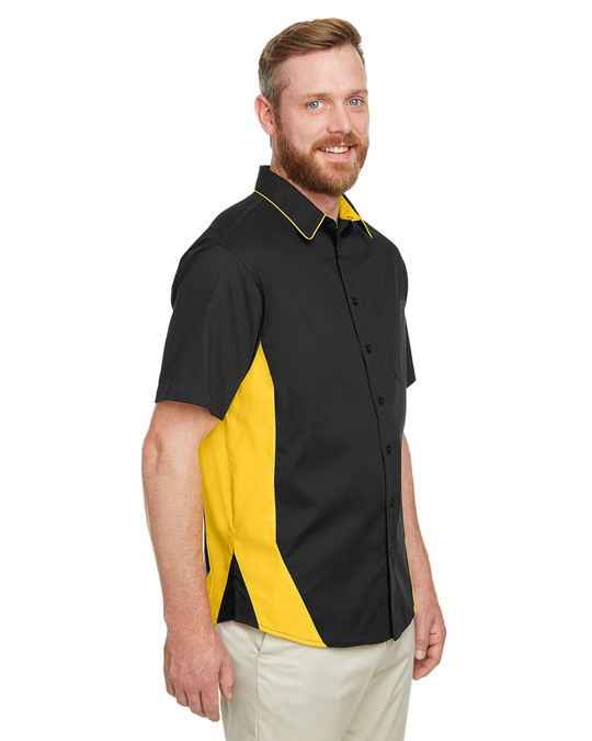 Harriton M586 - Chemise à manches courtes Flash IL Colorblock pour hommes