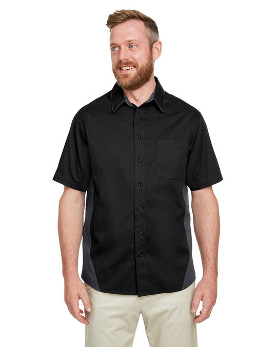 Harriton M586 - Chemise à manches courtes Flash IL Colorblock pour hommes