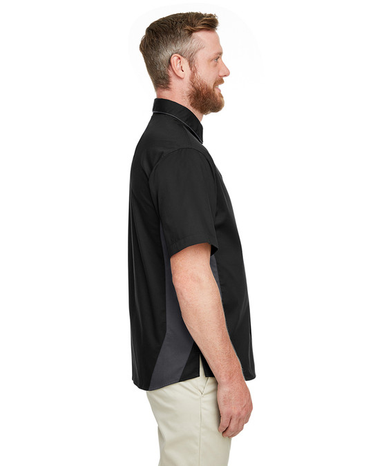 Harriton M586 - Chemise à manches courtes Flash IL Colorblock pour hommes