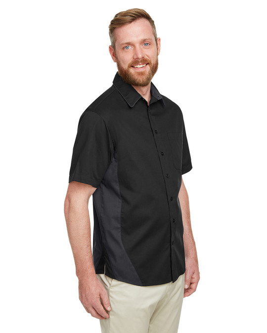 Harriton M586 - Chemise à manches courtes Flash IL Colorblock pour hommes