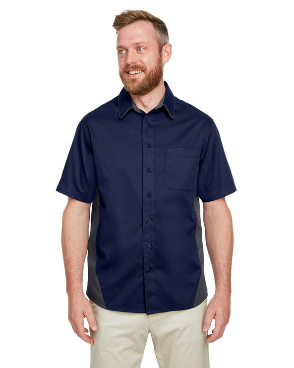 Harriton M586 - Men's Flash IL Colorblock Short Sleeve Shirt