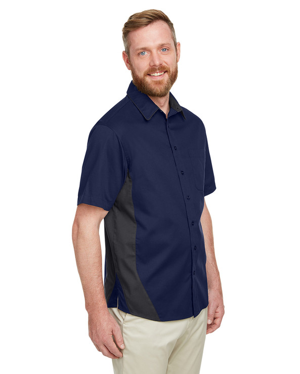 Harriton M586 - Men's Flash IL Colorblock Short Sleeve Shirt