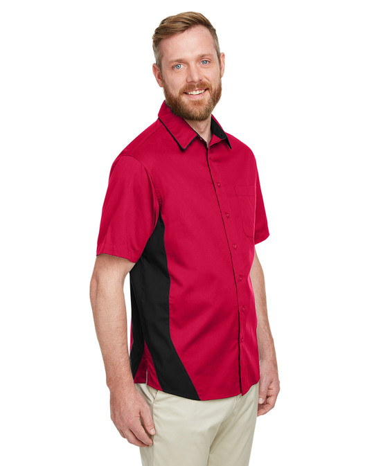 Harriton M586 - Chemise à manches courtes Flash IL Colorblock pour hommes