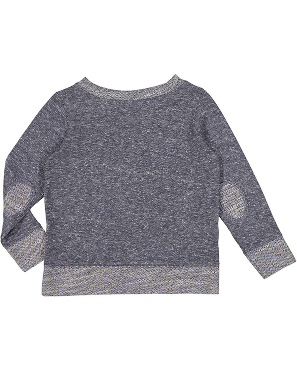 Rabbit Skins RS3379 - Toddler Harborside Melange French Terry Crewneck with Elbow Patches