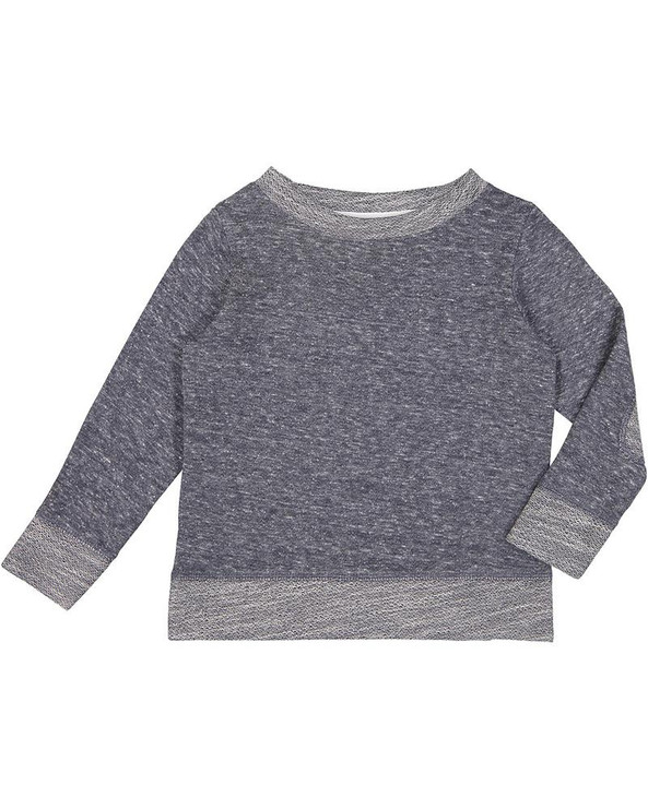 Rabbit Skins RS3379 - Toddler Harborside Melange French Terry Crewneck with Elbow Patches