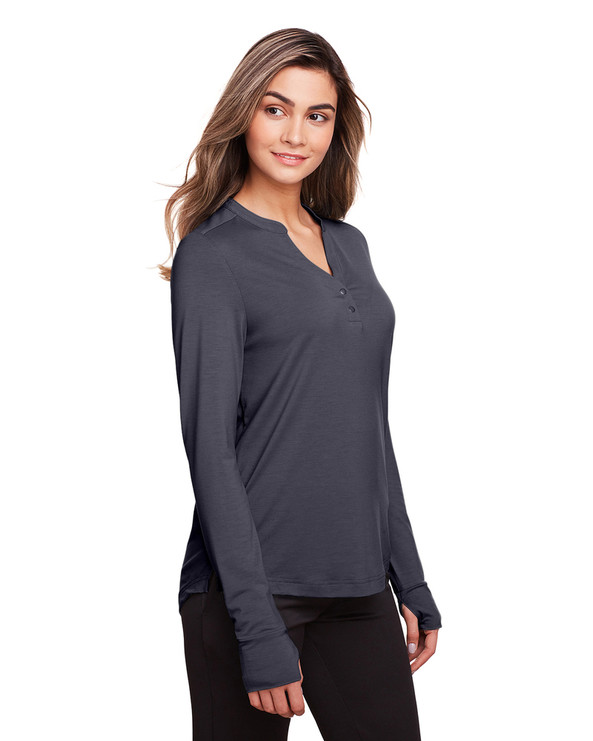 North End NE400W - Ladies Jaq Snap-Up Stretch Performance Pullover