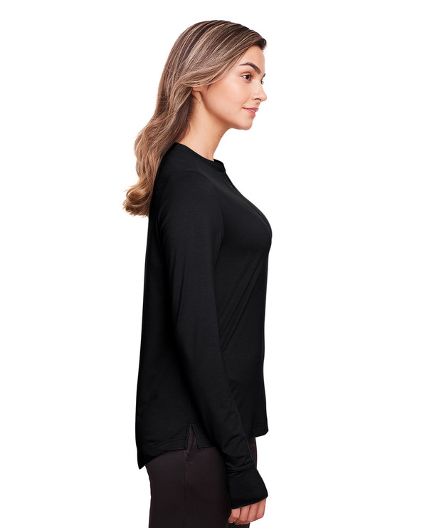 North End NE400W - Ladies Jaq Snap-Up Stretch Performance Pullover