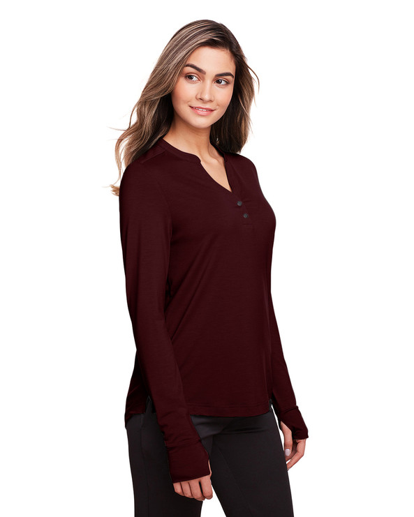North End NE400W - Ladies Jaq Snap-Up Stretch Performance Pullover