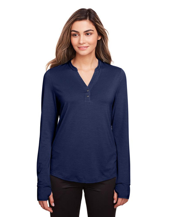 North End NE400W - Ladies Jaq Snap-Up Stretch Performance Pullover
