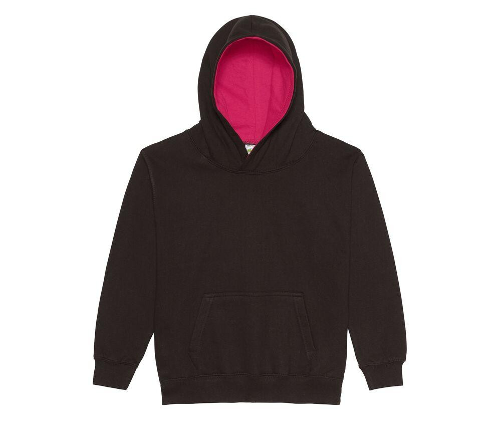 AWDIS JH03J - Kinder-Kapuzensweatshirt mit Farbkontrasten