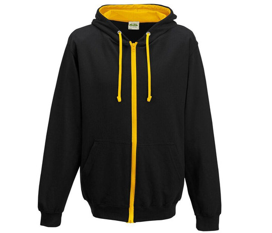AWDIS JH053 - Kapuzensweatshirt mit Reißverschluss mit Farbkontrasten