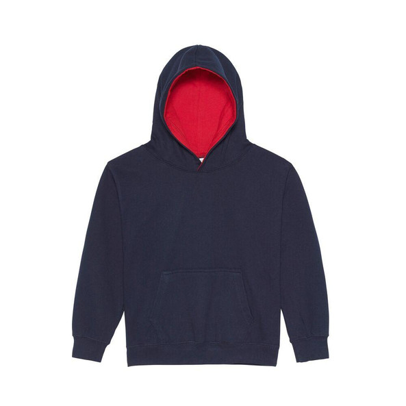 AWDIS JH03J - Kontrastes Kapuzen-Sweatshirt