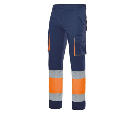 VELILLA V3030 - TWO-TONE HIGH VISIBILITY MULTI-POCKET TROUSERS