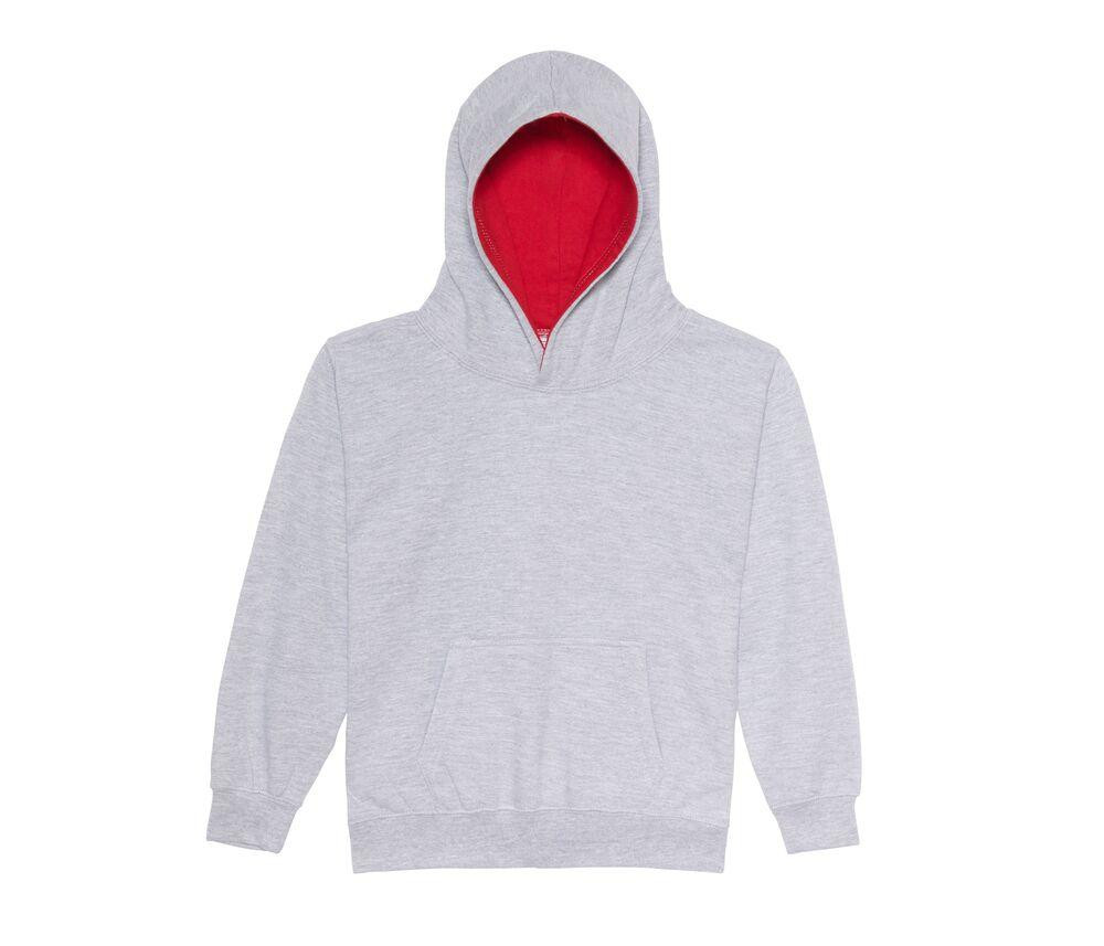 AWDIS JH03J - Kinder-Kapuzensweatshirt mit Farbkontrasten