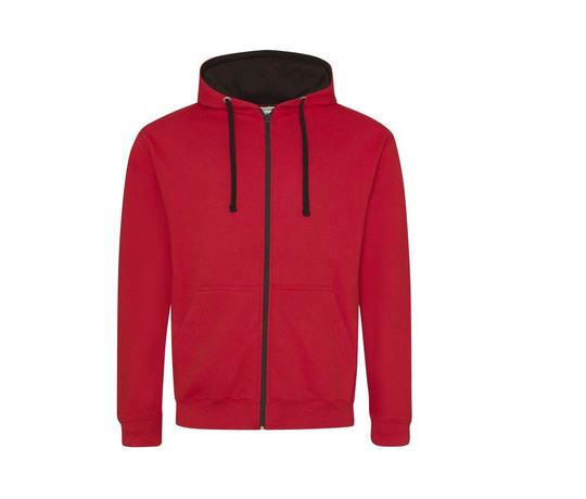 AWDIS JH053 - Kapuzensweatshirt mit Reißverschluss mit Farbkontrasten