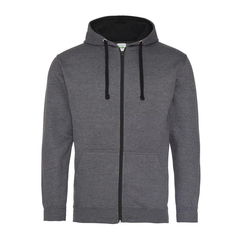 AWDIS JH053 - Kapuzensweatshirt mit Reißverschluss mit Farbkontrasten