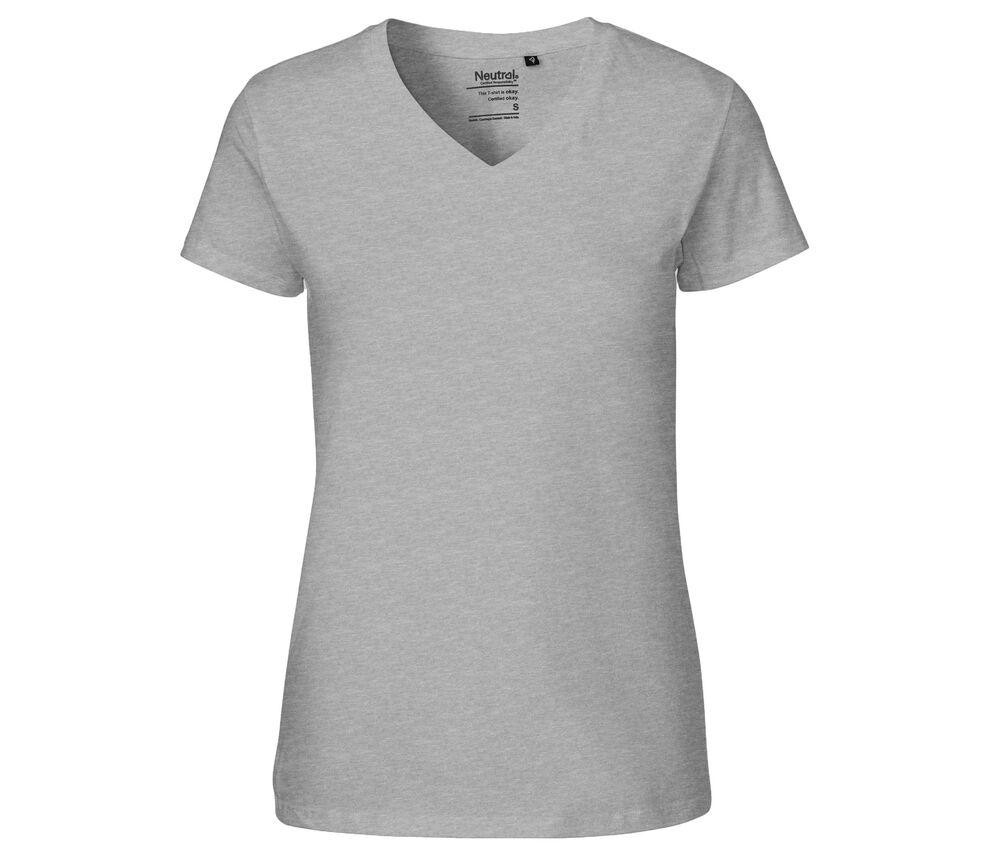 Neutral O81005 - T-shirt da donna con scollo a V