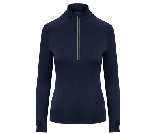 Just Cool JC035 - T-shirt sportiva da donna con colletto con zip