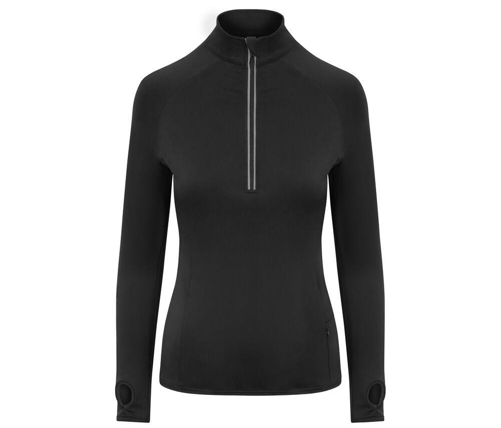 Just Cool JC035 - T-shirt sportiva da donna con colletto con zip