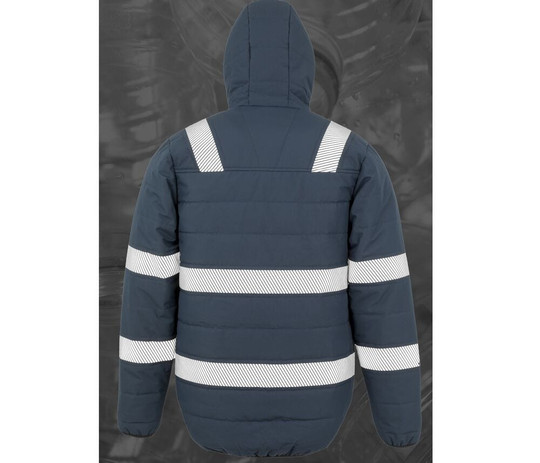 RESULT RS500X - RECYCLED RIPSTOP PADDED SAFETY JACKET