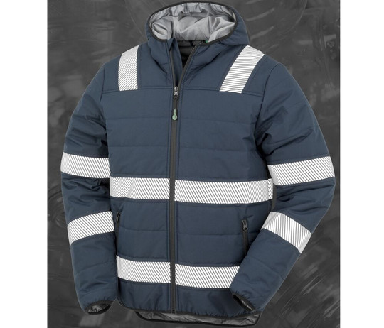 RESULT RS500X - RECYCLED RIPSTOP PADDED SAFETY JACKET